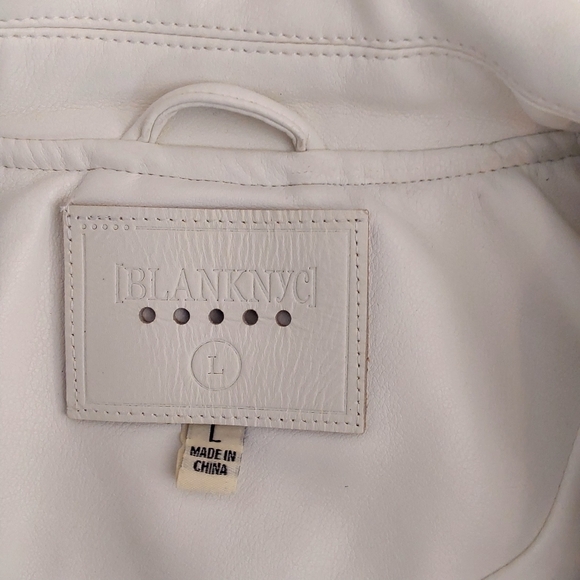 Blank NYC White Leather Moto Jacket - Picture 4 of 12